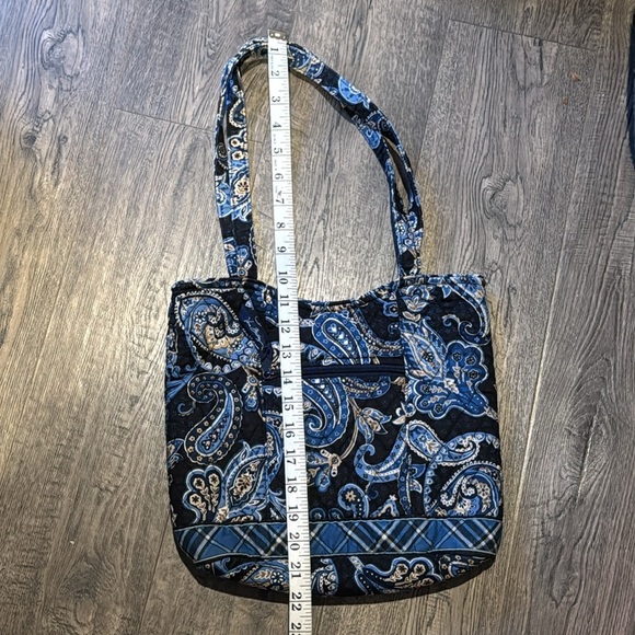 Vera Bradley Windsor Navy Shoulder Bag w/Front Zipper Pocket - Picture 5 of 6